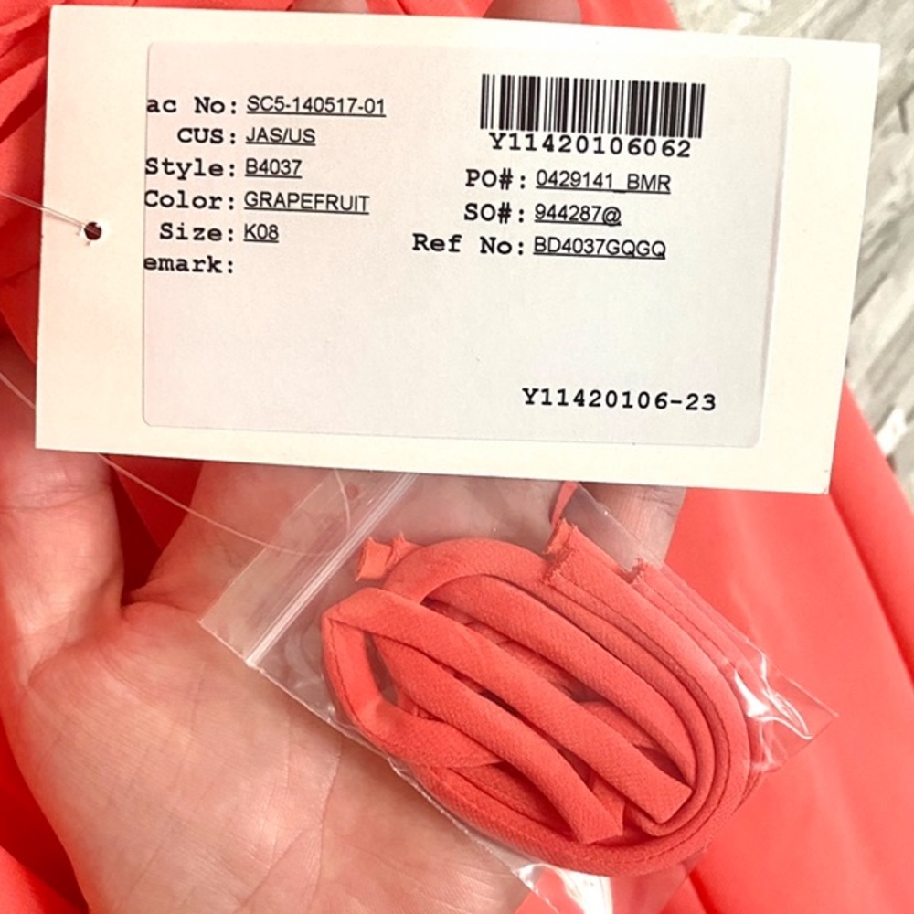 Coral knee-length bridesmaid dress - Picture 5 of 7
